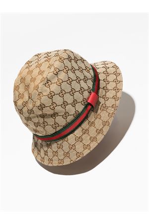 cappello in cotone beige GUCCI KIDS | 4117904HD092174